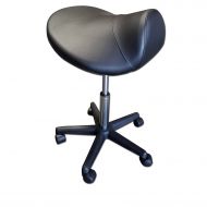 TOA Supply Saddle Stool TOA Black Saddle Stool Hydraulic Ergonomic Office Massage Rolling Chair