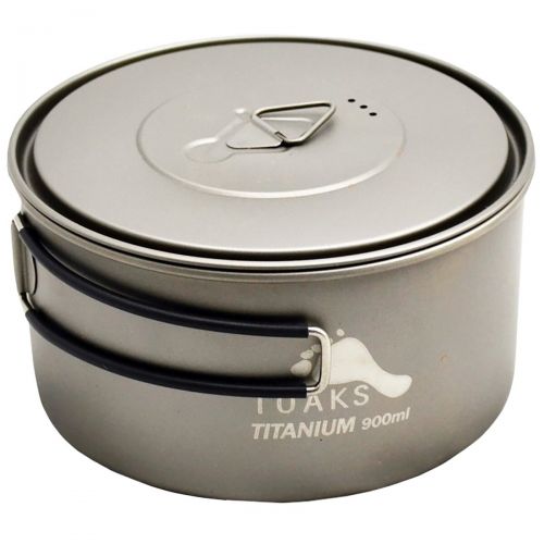  TOAKS Titanium 900ml D130mm Cooking Pot - POT-900-D130 - Outdoor Camping