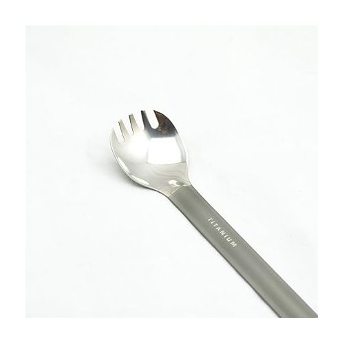  TOAKS Titanium Long Handle Spork with Polished Bowl