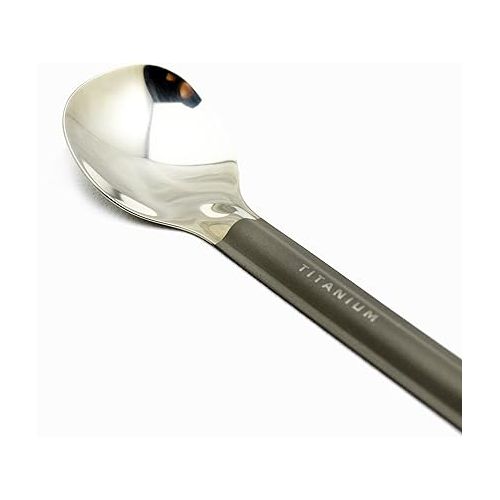  TOAKS Titanium Long Handle Spoon with Polished Bowl