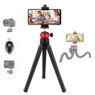 TOAZOE Phone Tripod, Octopus Tripod Stand with Flexible Legs, Phone Holder and Wireless Remote, Suit for Cell Phone/DSLR Camera/GoPro/Fill Light/Webcam for Selfies/Vlog/Live Streaming/Pho