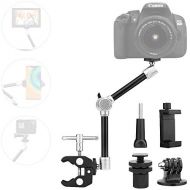 TOAZOE 11 Adjustable Robust Articulating Friction Magic Arm Clamp Holder Mounts Kit for DSLR/Mirrorless/Action Camera/Camcorder/LCD Monitor Video Vlog Rig w/Smartphone/iPhone/GoPro