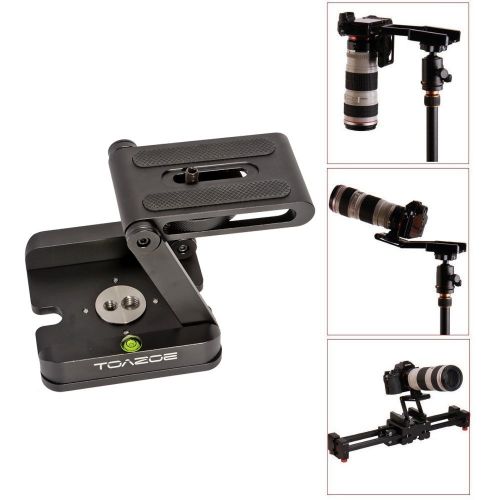  TOAZOE Z Type Foldable Desktop Stand Holder Tripod Flex Pan&Tilt with Ball Head Compatible Slide Rail Camera Camcorder Tripod with 14 and 38 Thread for Canon Nikon Sony Pentax