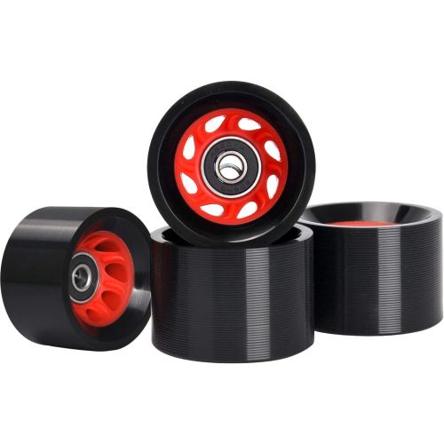  TOBWOLF 8 Pack 58mm x 39mm, 95A, Indoor Quad Roller Skate Wheels for Roller Derby Speed Skating, Artistic, Jam, Rink & Rhythm Skates, PU Wear-Resistant Wheels Double-Row Roller Ska