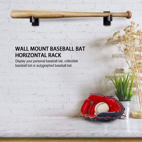  TOBWOLF Baseball Bat Display Case, Sturdy Baseball Bat Stand, Baseball Bat Display Holder, Baseball Bat Horizontal Rack, Baseball Bat Bracket Softball Holder