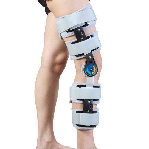  TODDOBRA Hinged Knee Patella Brace Support Stabilizer Pad Belt Band Strap Orthosis Splint Wrap Compression Sleeve Immobilizer Guard Protector ROM(range of motion) Adjustable Medical Orthope