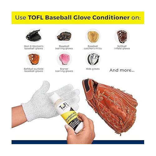  Baseball Glove Leather Lacing kit Yellow and Glove Conditioner Bundle