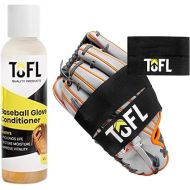 TOFL Baseball and Softball Glove Wrap Black and Baseball Glove Leather Conditioner