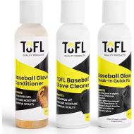 TOFL Baseball Glove Oil Breakin Kit | Includes Glove Oil to Break in Gloves, Leather Cleaner and Glove Conditioner, 4.0 oz. Each | for Leather Baseball Glove, Softball Glove, First & Catchers Mitt