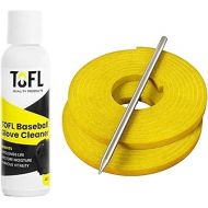 TOFL Baseball Glove Lacing kit Yellow and Baseball Glove Cleaner Bundle