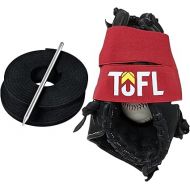 Baseball Glove Lacing Kit Black 2 Laces and a Lacing Needle and a Red Glove Wrap