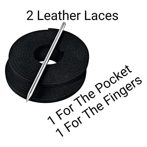  TOFL Softball and Baseball Glove Lace Kit Mitt Lace Glove Repair Lacing Kit 2 Leather Laces with Lacing Needle for Catchers Glove