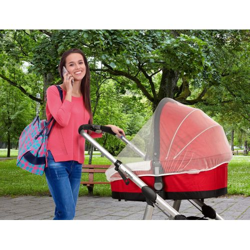  TOHAR BABY Baby Mosquito NET for Stroller and Car Seat - Carriers, Cover, Cradles, beds. Fits Most Pack n Plays, Net Cover for Cribs, Bassinets & Playpens Mosquito Repellent,Insect Netting, 2