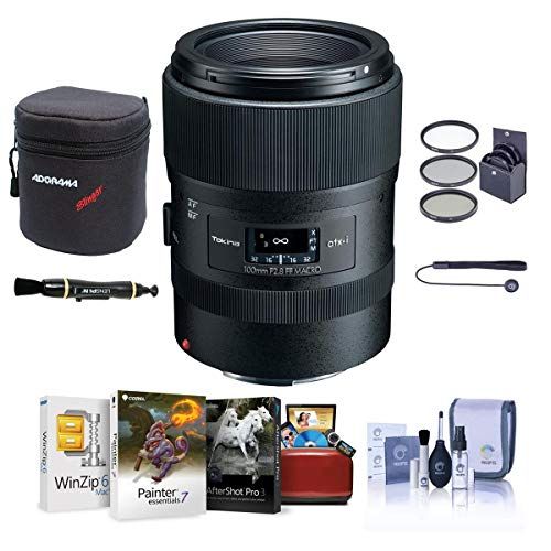  Tokina ATX-i 100mm F/2.8 FF Macro Lens for Nikon F Mount - Bundle with Soft Lens Case, 55mm Filter Kit, Lens Cleaner, Capleash II, Cleaning Kit, Mac Software Package