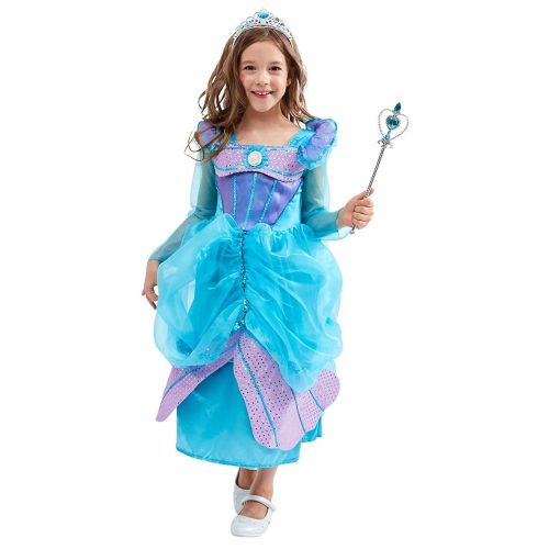  TOKYO-T Ariel Inspired Dress Costume for Girls Mermaid Princess with Tiara Set