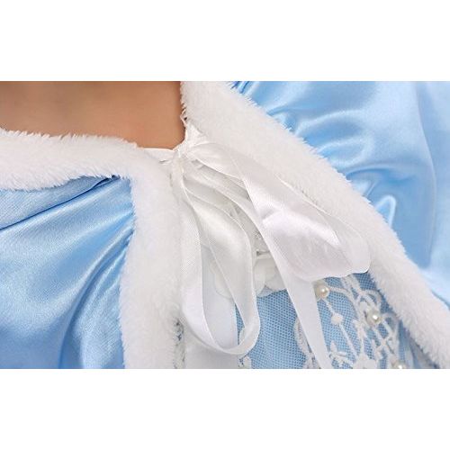  TOKYO-T Elsa Inspired Dress for Girls Princess Cinderella Costume Size 4-6 Party with Accessories