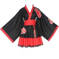 TOLINA Akatsuki Uchiha Itachi Lolita Dresses Kimono Women Dress Anime Cosplay Costume Girl Fashion Dress