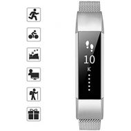 [아마존베스트]TOMALL Metal Bands Compatible for Fitbit Alta and Alta HR,Stainless Steel Metal Replacement Wristband for Women Men