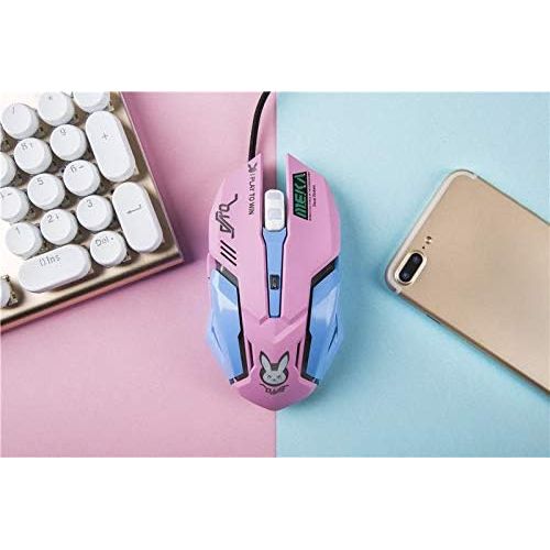  TOMLFF OW Mouse Breathing LED Backlit Gaming Mouse D.VA Genji Reaper Wired USB Computer Mouse for PC& Mac E-sports Gamers