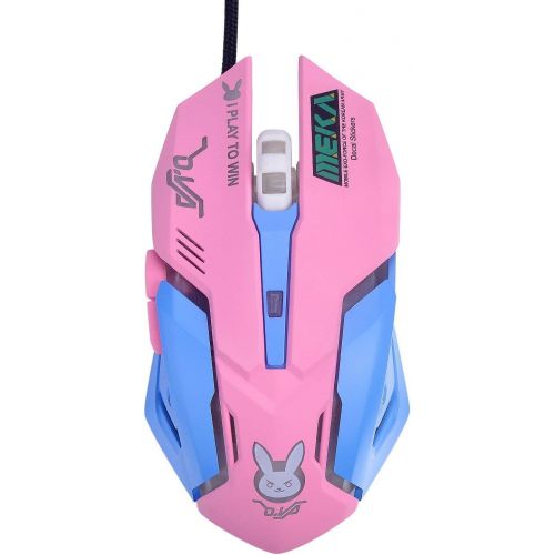  TOMLFF OW Mouse Breathing LED Backlit Gaming Mouse D.VA Genji Reaper Wired USB Computer Mouse for PC& Mac E-sports Gamers