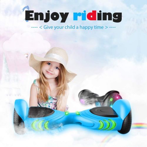  TOMOLOO Hoverboard with Bluetooth Speaker UL2272 Certified Self Balancing Electric Scooter 6.5 Two-Wheel Hover Boards with LED Lights for Kids and Adult