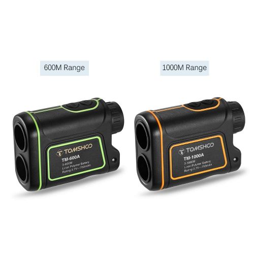  TOMSHOO Golf Rangefinder Waterproof Laser Hunting Range Finder for Measuring Distance Speed - 600M1000M