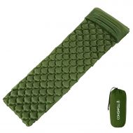 TOMSHOO Camping Mat Outdoor with Pillow Ultra-Light Portable 2 Person Mattress Inflatable Mat Double Sleeping Pad Moisture-Proof Pad