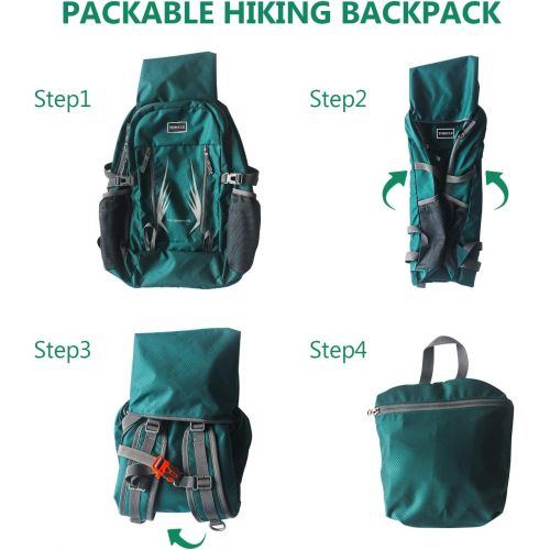  TOMULE Camping Hiking Daypacks, 40L Lightweight Packable Hiking Backpack Travel Backpack for Women Men