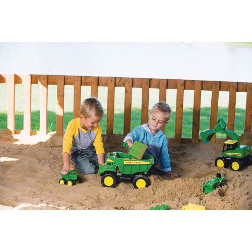  John Deere 15 Big Scoop Dump Truck Sandbox Toy with Sand Tools