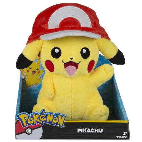  TOMY Pokemon Large Pikachu with Ashs Hat Plush
