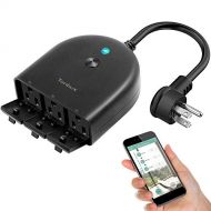 [아마존 핫딜] Outdoor Smart Outlet Plug WiFi Smart Socket with 3 Wireless Waterproof Individual Remote Control Switches & Timer by Smart Life App via Smartphone TONBUX