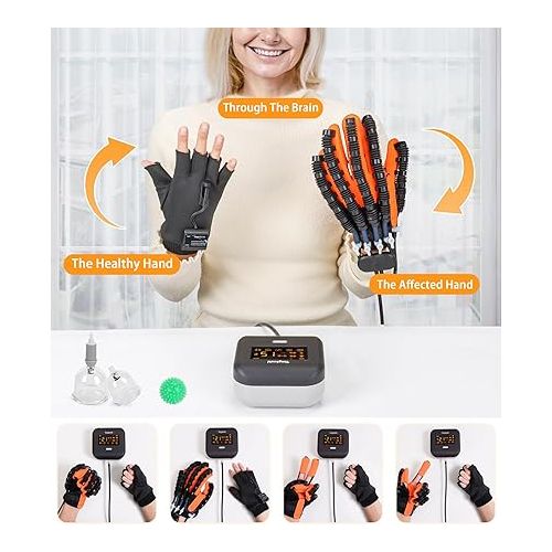  2023 New Rehabilitation Robot Gloves Upgrades Hand Stroke Recovery Equipment with 4 Workout Modes and Hand Massage