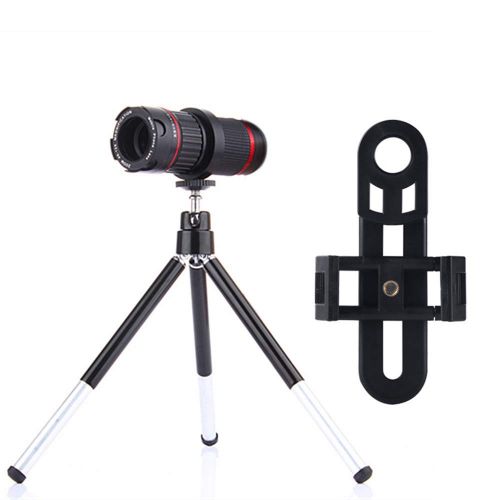  TONGTONG Cell Phone Camera Lens,Phone Photography Kit Long Focus High Definition External Photo Lens Universal 4-12 Zoom Mobile Telescope Lens for Smartphone