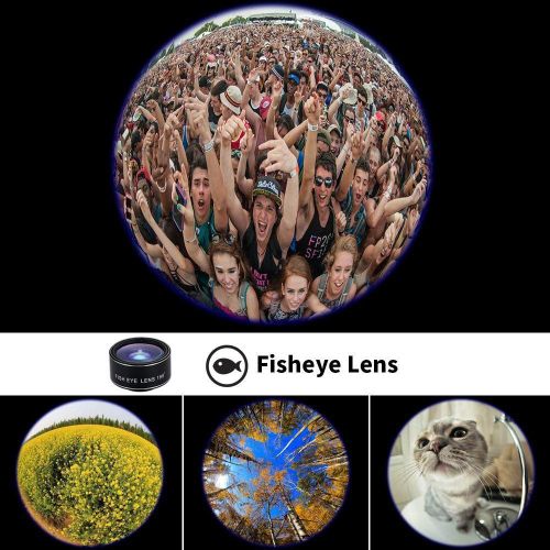  TONGTONG Cell Phone Camera Lens Kit,18X Mobile Phone External telephoto HD Telescope Set Wide Angle fisheye Macro Camera Lens for iPhone X 8 7 6 Plus Samsung Android Smartphone