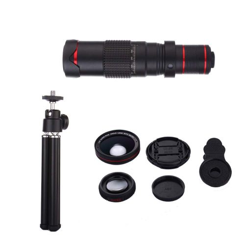  TONGTONG Cell Phone Camera Lens,22X High Definition Telescope Wide-Angle Micro-Range Set Portable Photo Camera Artifact Telephoto Lens Tripod for Smartphone