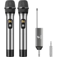 TONOR Wireless Microphone, UHF Metal Cordless Mic with Rechargeable Receiver, 6.35mm(1/4