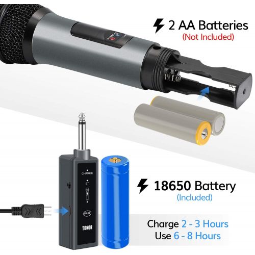  [아마존 핫딜]  [아마존핫딜]TONOR UHF Wireless Microphone Handheld Mic with Bluetooth Receiver 1/4 Output for Conference/Weddings/Church/Stage/Party/Karaoke, 80ft