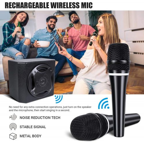  [아마존핫딜][아마존 핫딜] TONOR PA System Karaoke Machine with 50W Bluetooth Powered Speaker Wireless Microphones Handheld for Family Party, Indoor Meeting, Classroom Use, Public Speaking and Small Stage Pe