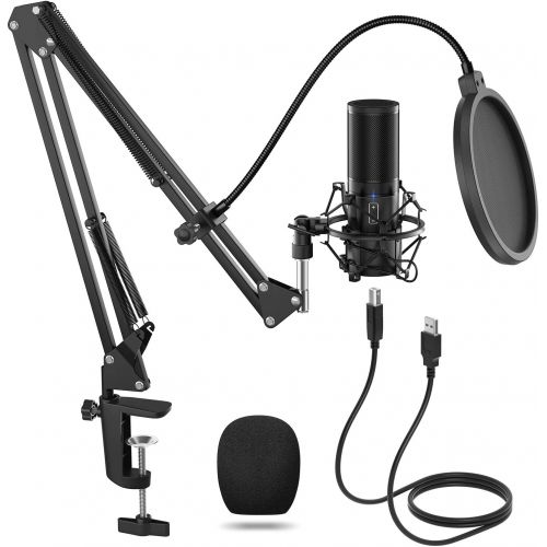  [아마존베스트]TONOR USB Microphone Kit Q9 Condenser Computer Cardioid Mic for Podcast, Game, YouTube Video, Stream, Recording Music, Voice Over