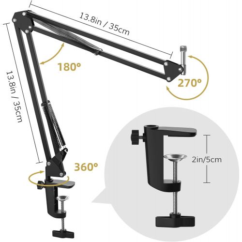  [아마존베스트]TONOR USB Microphone Kit, Streaming Podcast PC Condenser Computer Mic for Gaming, YouTube Video, Recording Music, Voice Over, Studio Mic Bundle with Adjustment Arm Stand, Q9