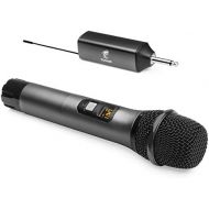 [아마존베스트]Wireless Microphone, Tonor UHF Metal Wireless Handheld Microphone System with Rechargeable Receiver, 1/4 Inch Output for Amplifier, PA System, Singing Karaoke Machine, 60 m (TW-620
