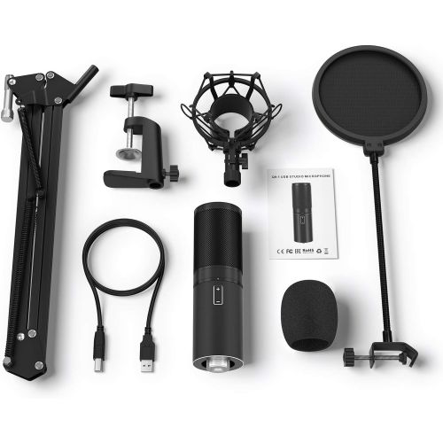  [아마존베스트]TONOR Q9 USB Microphone Condenser Microphone Kit Cardioid