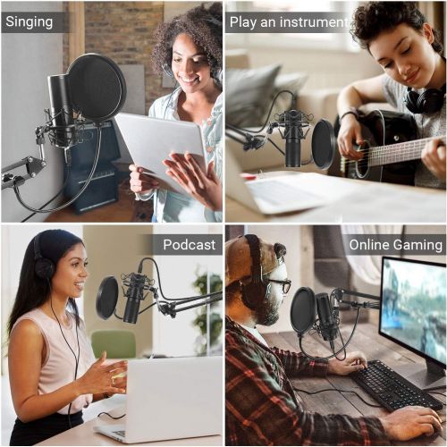  [아마존베스트]TONOR Q9 USB Microphone Condenser Microphone Kit Cardioid