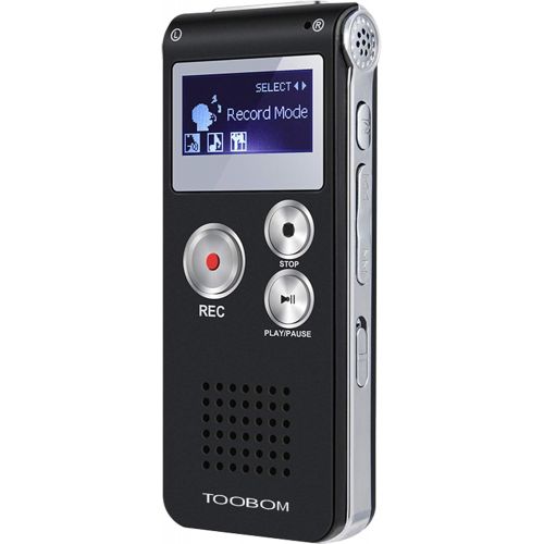  [아마존베스트]Voice Recorder TOOBOM R01 Digital Voice Activated Recorder - Sound Audio Dictaphone Double Sensitive Microphone Metal Body A-B Repeat Mini Lecture Recorder