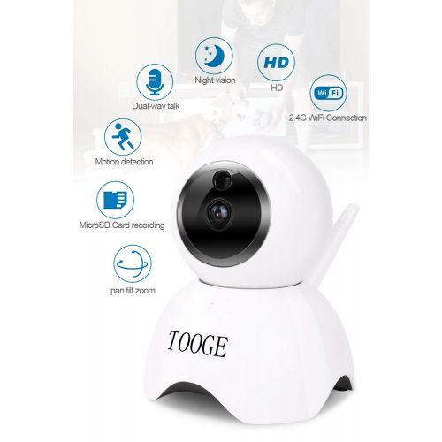  [아마존 핫딜]  [아마존핫딜]Pet Dog Camera, TOOGE Home WiFi Security Camera FHD Surveillance Baby Monitor Motion Detection with Night Vision 2-Way Audio Pan/Tilt/Zoom Compatible with iOS/Android