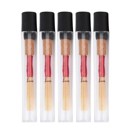  TOOGOO 10pcs Oboe Reeds, Strength Medium Soft Handmade Oboe Reeds with Red Cork