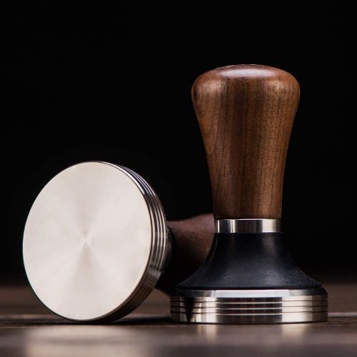  TOOGOO 56 Mm Kaffee Tamper 304 Edelstahl Kaffee Pulver Hammer Griff Bohnen Stopper Flache Tamper Matte Kaffee Zubeh？r