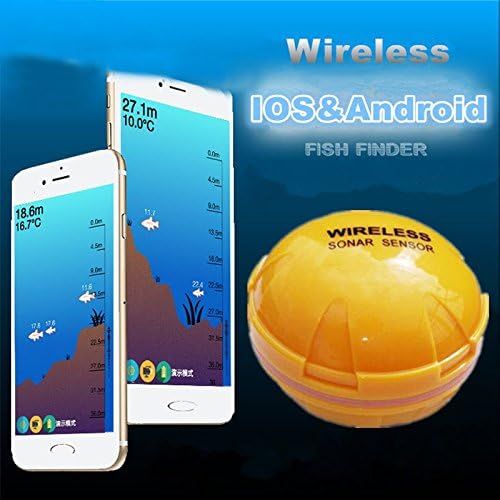  [아마존베스트]TOOGOO Mobile Phone Fish Finder Wireless Sonar Fish Finder Deep Sea Lake Fish Detect iOS Android App Findfish Smart Sonar Echolot