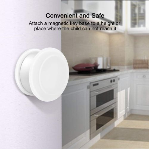  TOOLIC Magnetic Child Safety Locks Kits for Cabinet Drawer Cupboard Door Baby Proof Invisible No Drilling Design (3 Keys & 20 Locks)