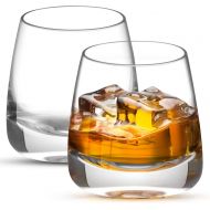 [아마존베스트]TOOWELL Old Fashioned Whiskey Glass Set of 2 Cocktails Glasses Hand Blown Scotch Glass Tumblers Heavy Base 9OZ Rocks Glasses Perfect for Bourbon Scotch Manhattans Cocktails